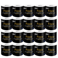 洁柔有芯卷纸擦手卫生纸巾黑Face系列4层140g*20卷BJ168