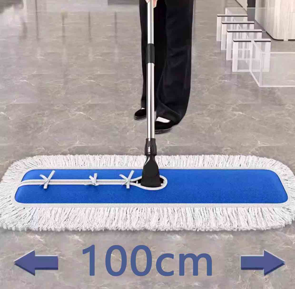 鋆珑 手动平板尘推拖把 100cm 把高清大图