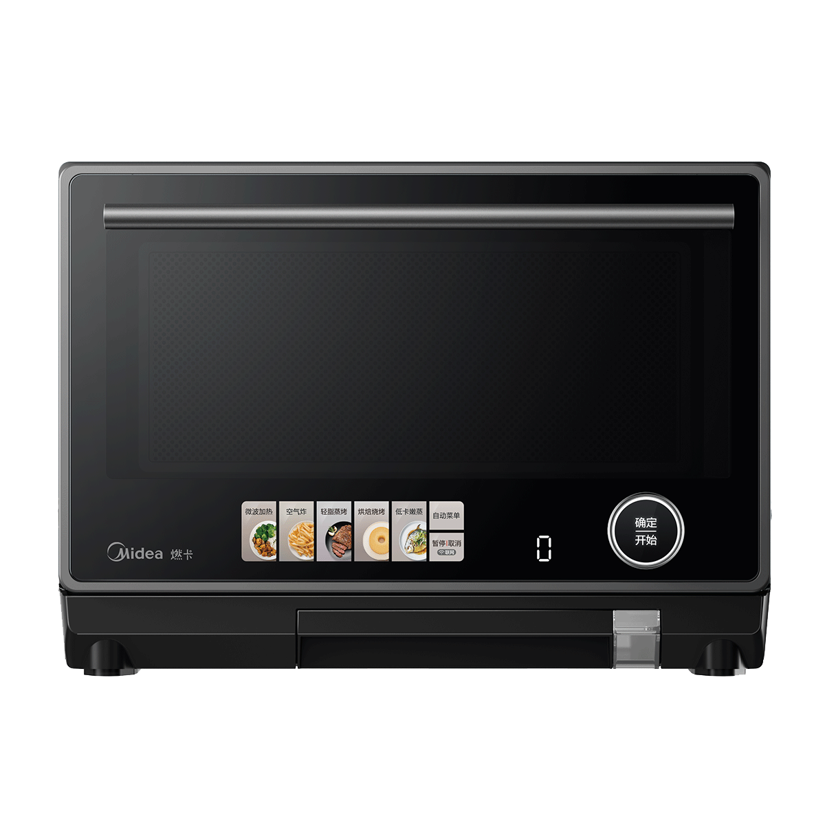 美的寻味系列微蒸烤炸一体蒸烤箱空气炸四合一23升微波炉台式机304不锈钢内胆电烤箱 PG2333W