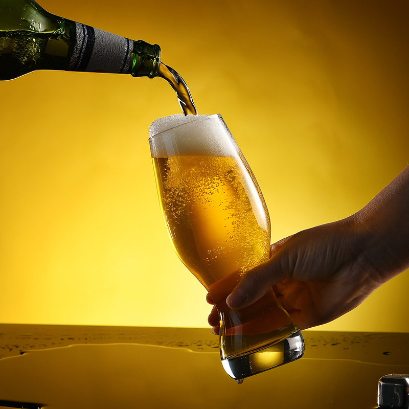 玻璃大号抖音啤酒杯家用容量加厚创意网红个性扎啤杯精酿酒吧酒杯473ml*2支