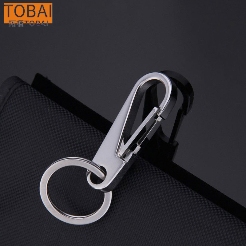 拓栢 抛光不锈钢钥匙扣ys2个高清大图