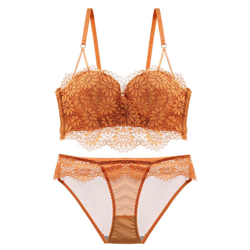 太阳花性感上拖内衣聚拢双肩带蕾丝无钢圈文胸女官方旗舰店