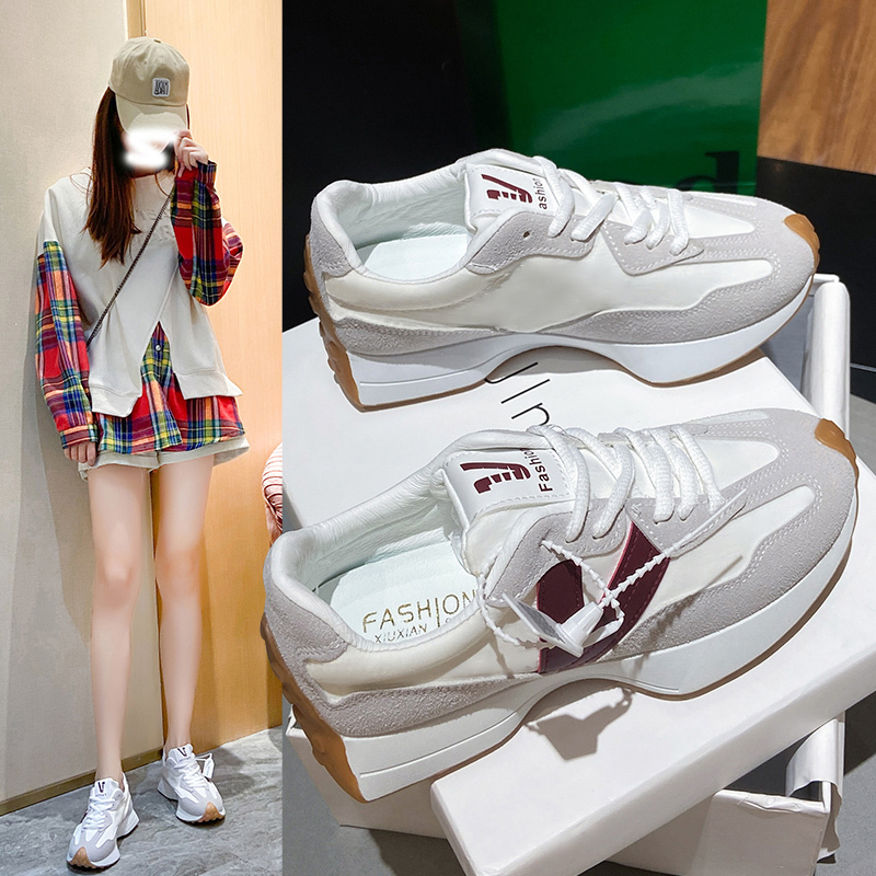 时言(SHIYAN)网红老爹鞋女2022新款透气女士运动鞋ins潮流休闲女鞋韩版平底阿甘鞋女