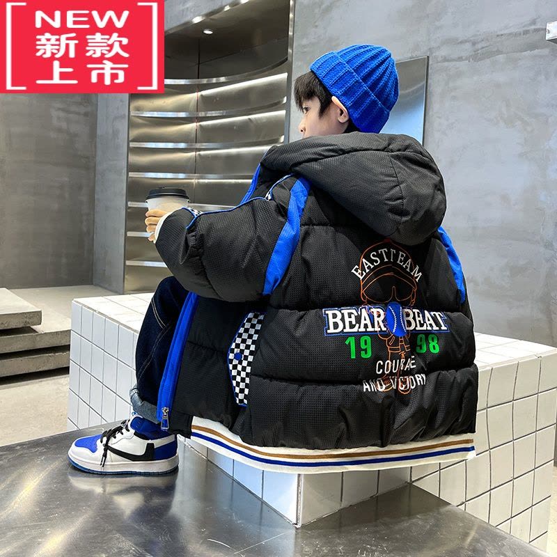 可莉允男童冬季加厚棉服中大童外套2022新款儿童羽绒棉衣炸街棉袄洋气潮图片