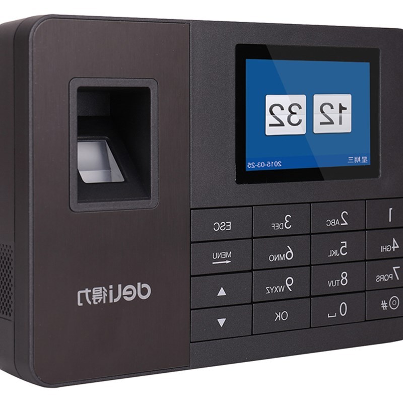 得力 T902指纹考勤机指纹式打卡签到一体机上班打卡器语音提示自动报表