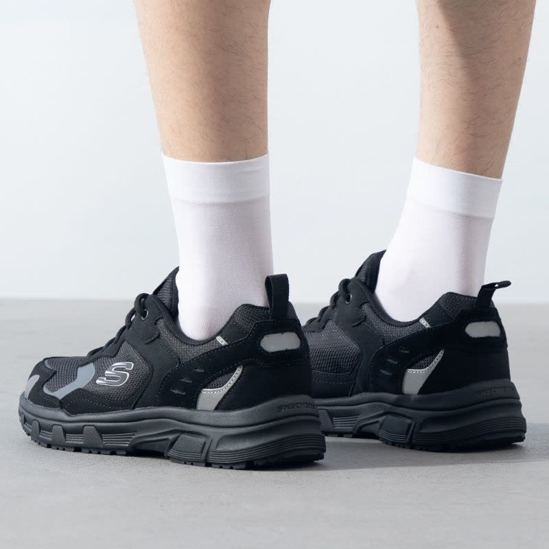 Skechers斯凯奇男鞋新款透气轻便减震软底休闲鞋运动老爹鞋894272-BBK ZP图片