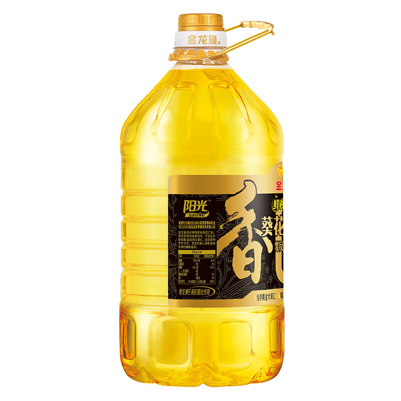 金龙鱼食用油 压榨葵花仁油5L家用炒菜烹饪煎炸高清大图