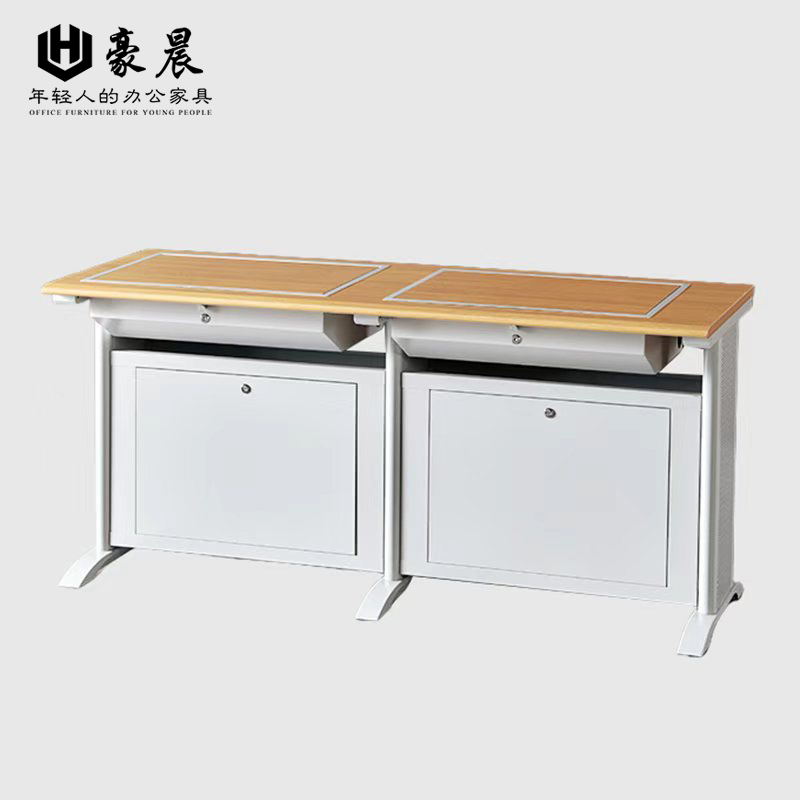 豪晨 翻转电脑桌电脑桌 双人位 1600*600*750mm 张高清大图