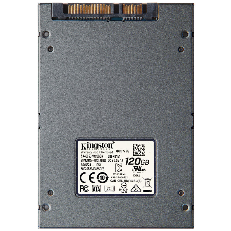 金士顿(Kingston) 240GB SSD固态硬盘 SATA3.0接口 2.5英寸 A400系列