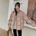 2024冬季新款韩版宽松立体编织时尚棉衣个性潮流羽绒棉服女士外套 XL 卡其