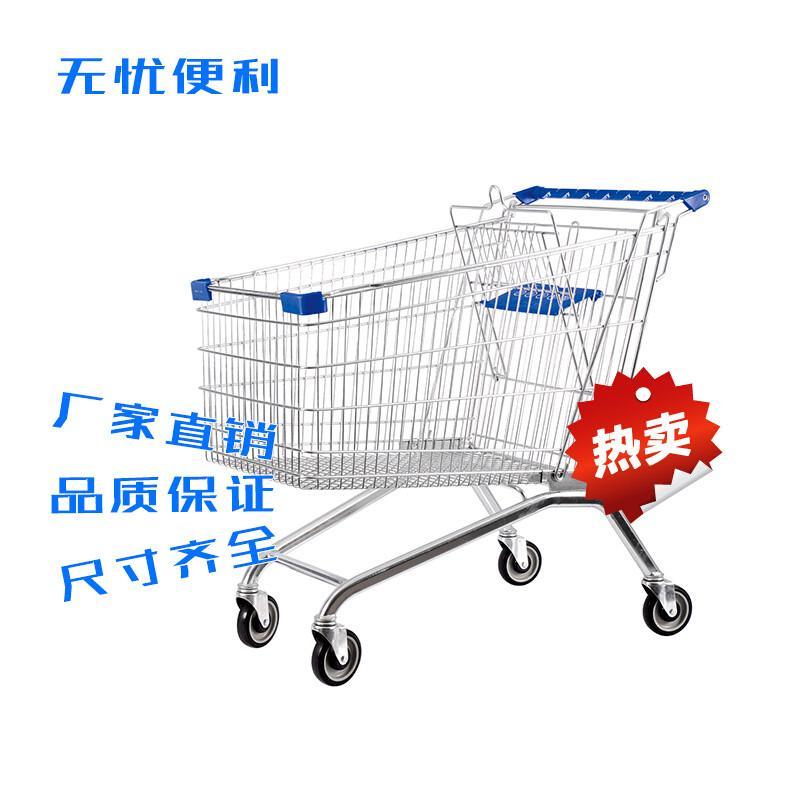 HIBRIGHT超市购物车手推车美式带凳仓库小型手推理货车大中小号