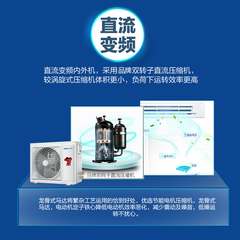 统帅(Leader)海尔出品 3匹风管机嵌入式 直流变频 3匹中央空调家用风管机一拖一健康自清洁家用客厅品牌压缩机含安装
