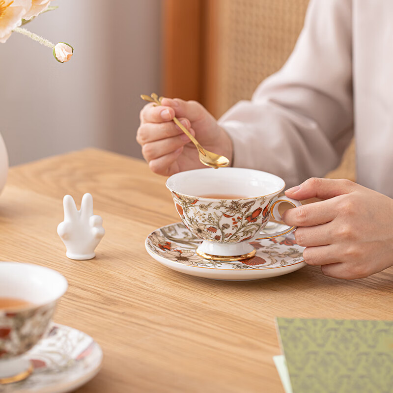 苏氏陶瓷/SUSHI CERAMICS J1086 咖啡杯礼盒套装秋意浓陶瓷马克杯子茶具闺蜜生日乔迁新婚伴手礼高清大图