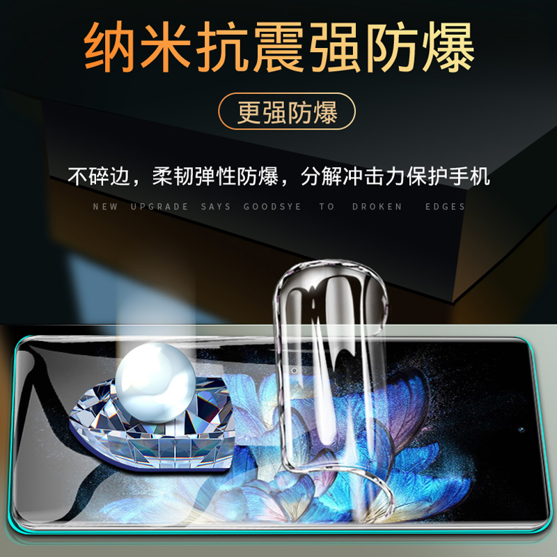 BOEEK 适用于vivo X100 Pro手机贴膜x100水凝软膜高清防蓝光透明全屏覆盖保护膜软膜 无白边赠贴膜神器