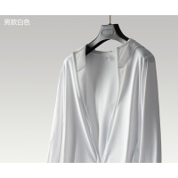 三极 TP1850 户外休闲皮肤风衣夏季透气遮阳男士运动外套 3XL 白色