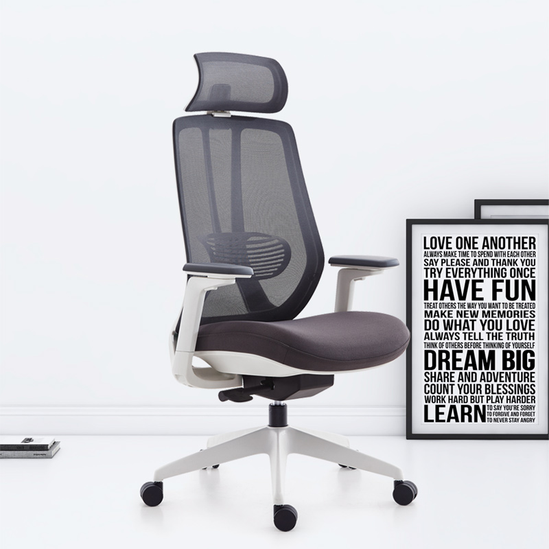 臻远ZY-7819办公椅人体工学椅转椅电脑椅 黑色3D升降扶手高清大图