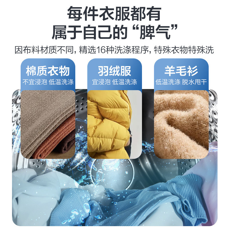 威力(WEILI)8公斤滚筒洗衣机全自动超薄机身一级能效高温除菌筒自洁XQG80-1016PX(G)