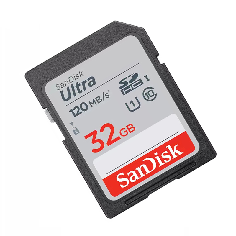 闪迪(Sandisk)32GB SD卡 读120MB/s CLASS 10相机内存卡存储卡 单反 微单闪存卡