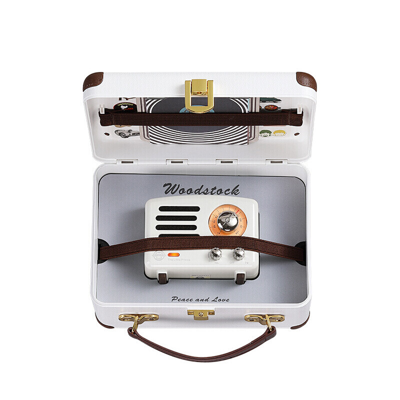 猫王音响 小王子OTR无线便携式蓝牙音箱可爱复古迷你小音响家用金属低音炮收音机七夕情人节礼物纯真白高清大图