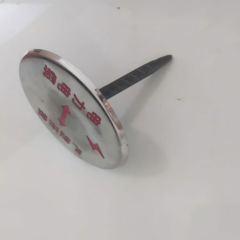 HENUO 地面电缆光缆标识牌 钉式直径100mm 个高清大图