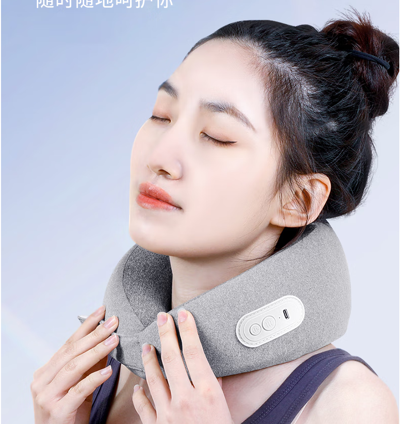 塞尔兰斯肩颈按摩器便携设计缓解颈椎疲劳