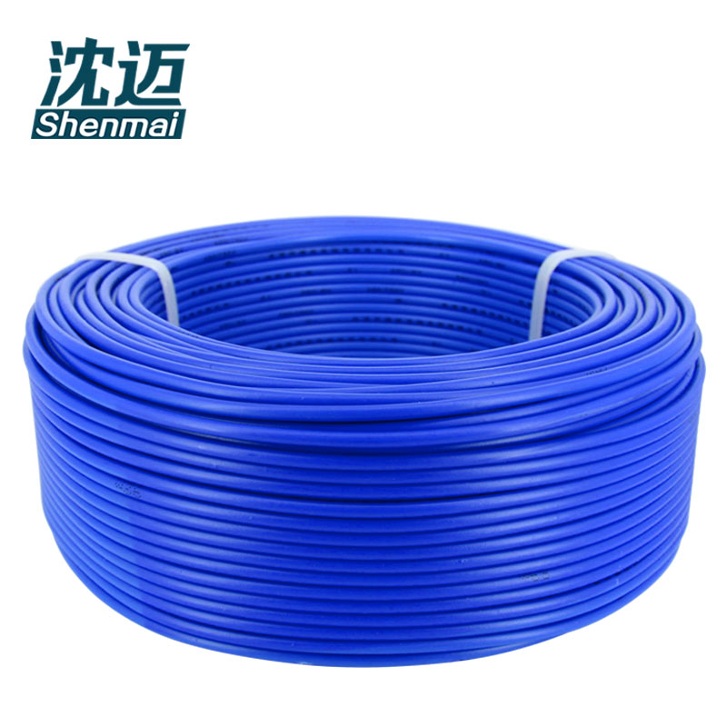 沈迈 单根硬芯铜电线100米 ZC-BV-450/750V-2.5平方-蓝色 1捆高清大图
