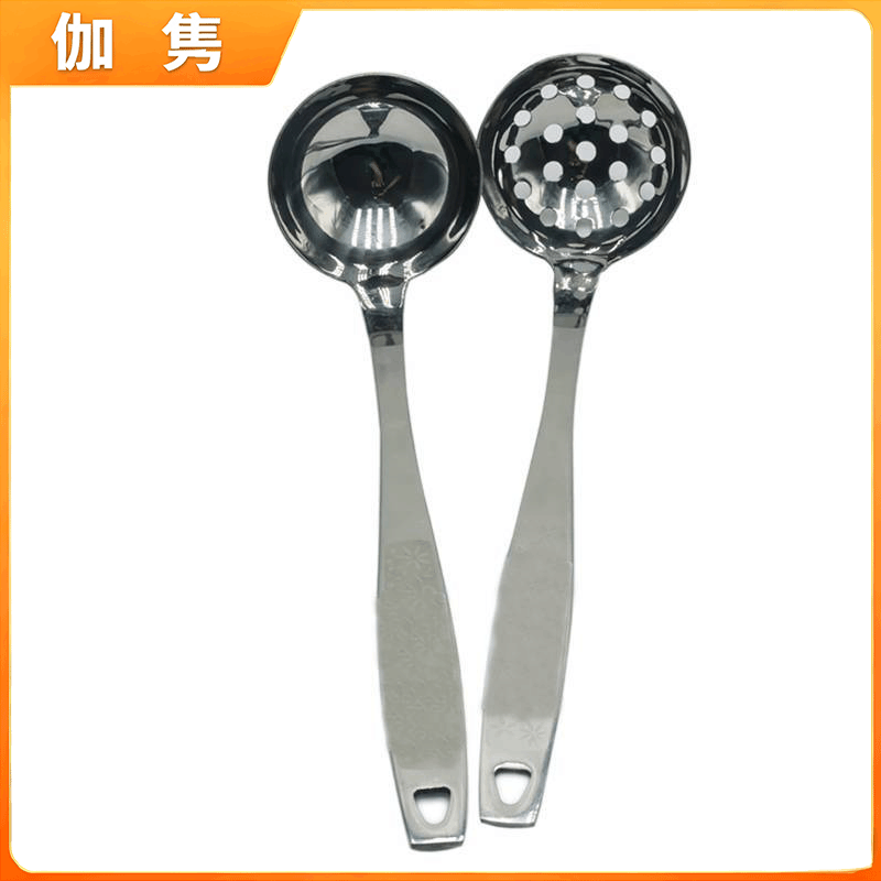 伽隽 不锈钢汤勺+漏勺 6公分 套图片