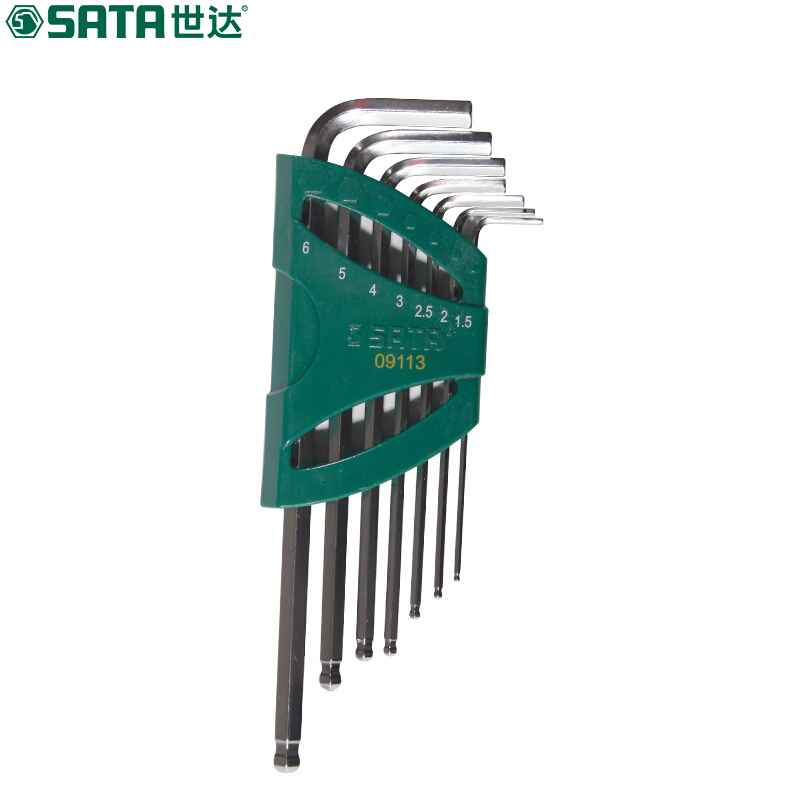 世达(SATA) 09113 7件加长球头内六角扳手组套