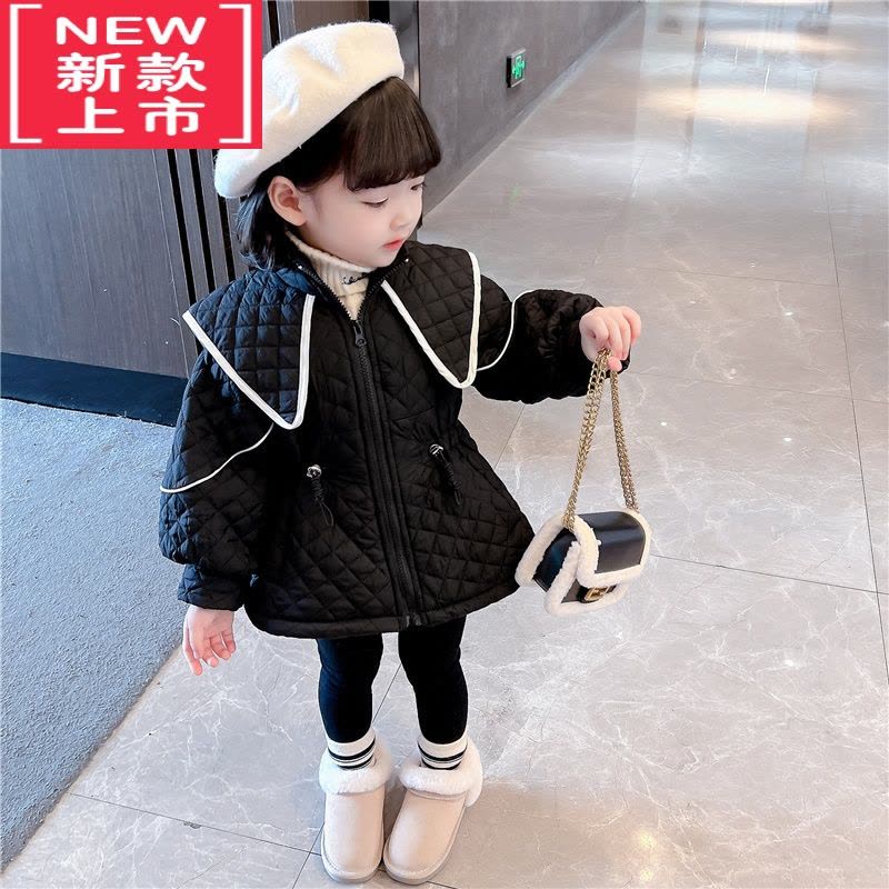可莉允女童棉服冬季2022新款洋气宝宝薄棉衣冬装加厚外套儿童公主棉袄潮图片