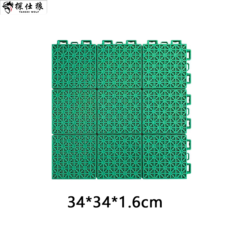 探仕狼 TSL-D346悬浮地板篮球场地垫室内外羽毛球场地幼儿园弹性运动防滑地板 5平方