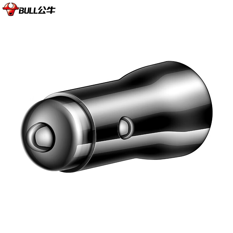 公牛(BULL)车载充电器 车充点烟器 GNV-CUB12H 黑色 塑料车充双USB一拖二高清大图