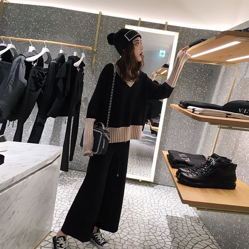 迪鲁奥(DILUAO)LYL 孕妇装 哺乳衣外出 月子服秋冬 哺乳衣外出秋装 可外出哺乳针织套装 孕妇套装F749-2图片