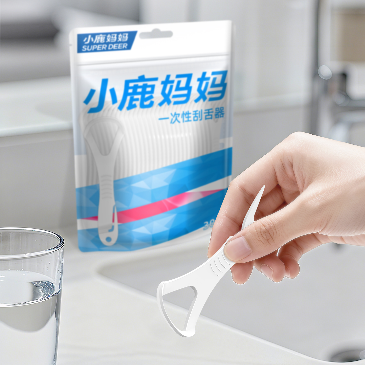 小鹿妈妈电动牙刷清洁器智能声波震动护龈便携设计轻巧高效清洁口腔护理工具高清大图
