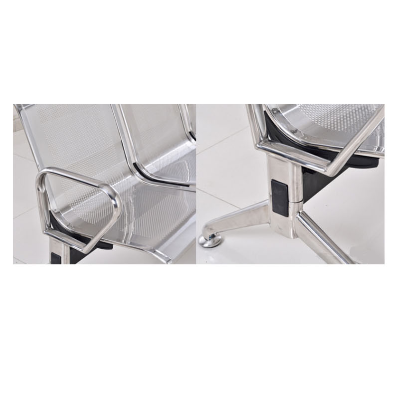 东业家具 等候椅候车椅不锈钢三人位排椅WL500-03C高清大图