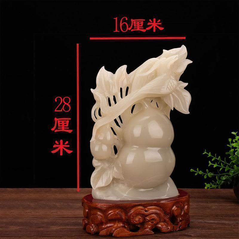 美帮汇阿富汗玉葫芦福禄玄关办摆件家居装饰图片