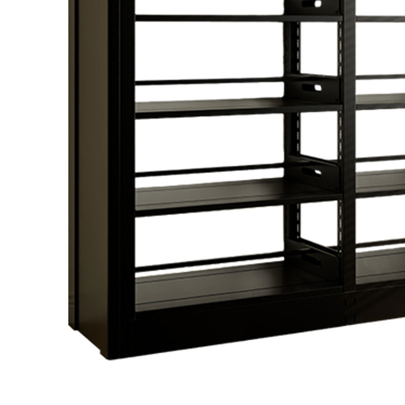 臻远ZY4072617 钢制书架资料架 双面6层一列二组黑色 1900*450*2000mm高清大图