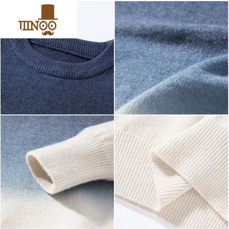 YANXU陈智文新款毛衣2023男套头加厚线衣针织衫加绒冬款打底毛衫图片