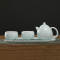 常生源 陶瓷功夫茶具套装 礼品 办公旅行 简约家用 一壶二杯一茶盘 乐尚套组