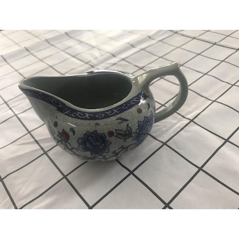 青花瓷茶壶茶杯陶瓷茶壶单壶带过滤网青花瓷茶杯大中小茶杯茶具 中壶盖直径约6cm