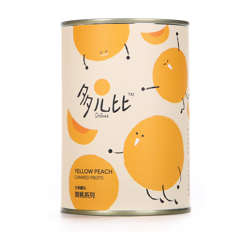 多儿比dolbee 黄桃水果罐头425g*6罐礼盒装 休闲零食品 过节送礼佳品 年货