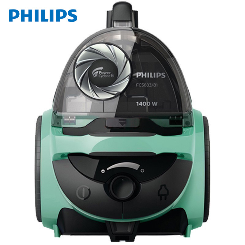 飞利浦(Philips)猎豹无尘袋吸尘器FC5833/81 1400W家用干式大吸力大功率无尘袋卧式吸尘器