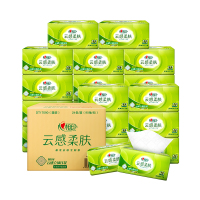 心相印云感柔肤系列抽纸3层90抽24包整箱装S码(小规格)面巾纸擦手纸餐巾纸卫生纸立体压花超柔软亲肤品质升级
