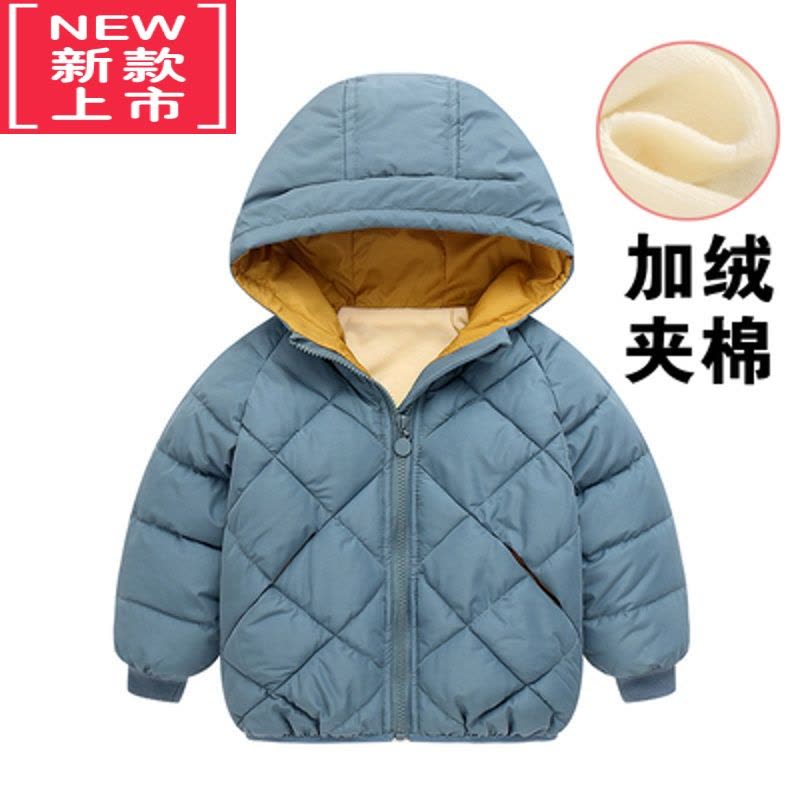 可莉允2022秋冬新款儿童羽绒棉服中小童男女宝宝加绒短款棉衣外套加厚冬图片