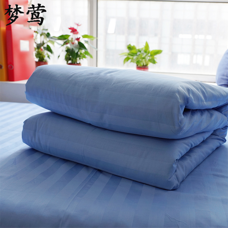 梦莺 床单 蓝缎条1.5*2m 条高清大图