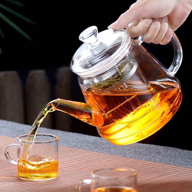 加厚煮茶壶玻璃白茶专用自动上水电陶炉黄金蛋烧水壶套装家用蒸汽煮茶器 双用壶C款+抽水黑色腰型电陶炉+4杯图片