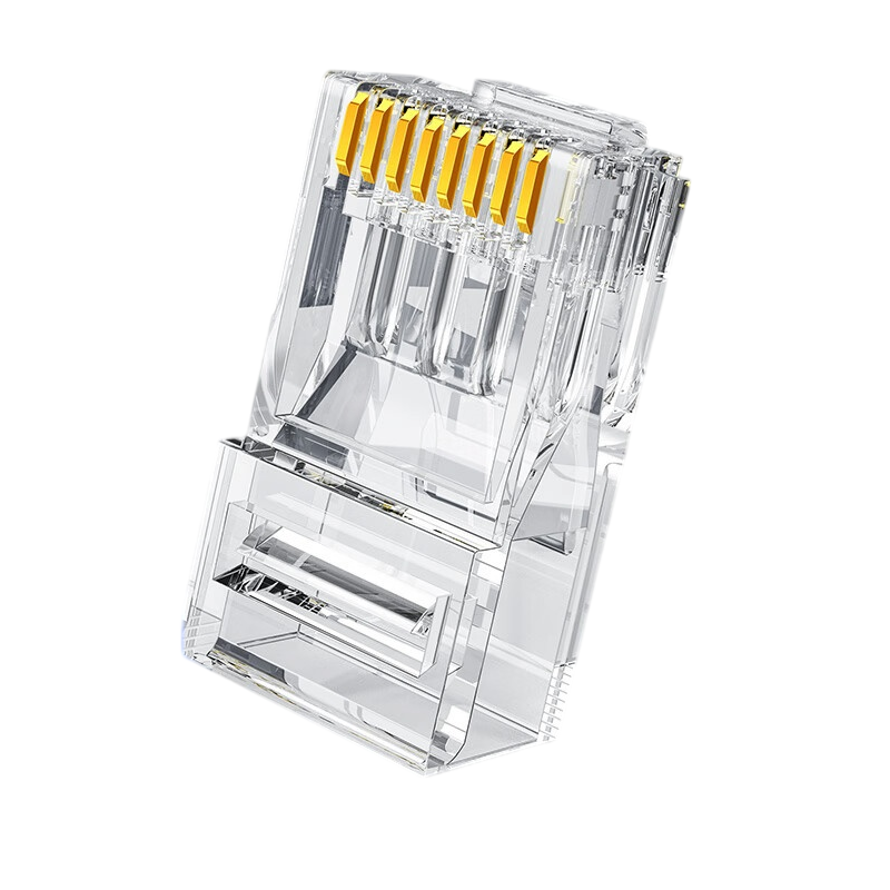 秋叶原(CHOSEAL)超五类水晶头 千兆网络RJ45工程类水晶头 Cat5e网络水晶头 8P8C电脑网线接头100个/