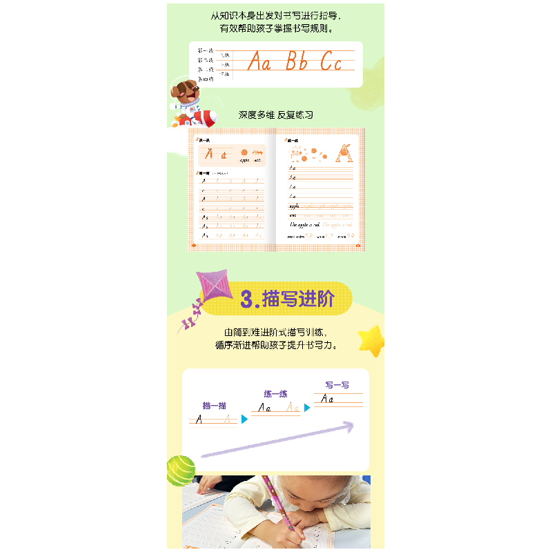 醉染图书小豆包开心起航系列--幼小衔接英语描红9787122414199高清大图