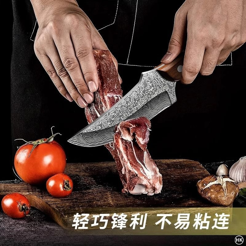 龙泉锻打菜刀手工剔骨专用分割厨房家用锋利不锈钢厨师两用屠宰7163