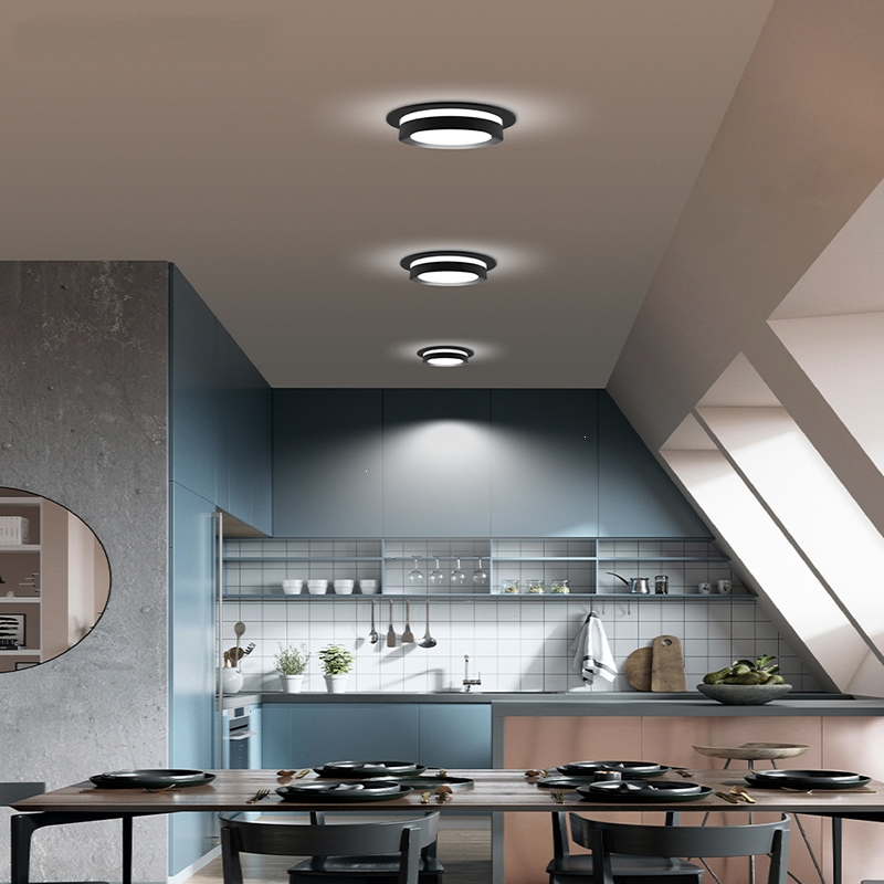 古达水晶筒灯led嵌入式过道走廊轻奢金色玄关三色变光创意吊顶天花灯