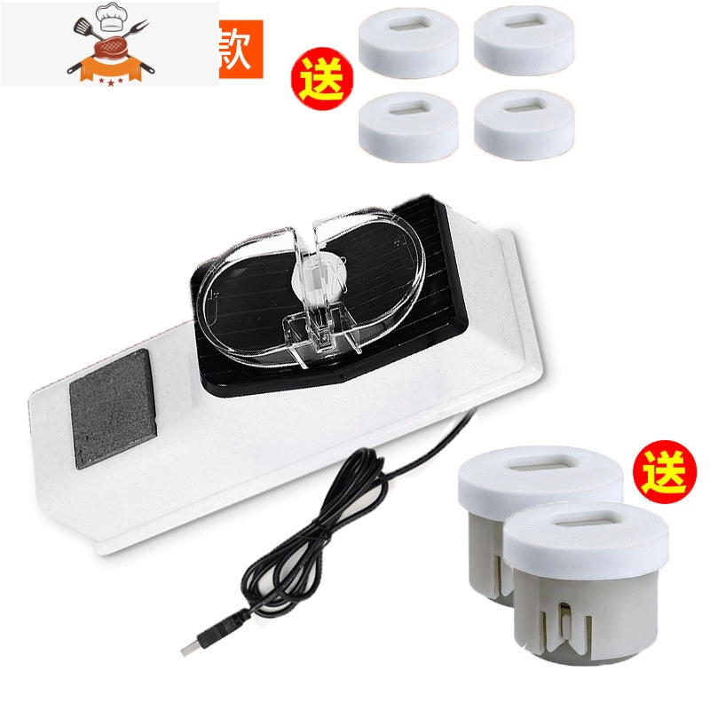 磨刀器电动磨刀器家用自动磨菜刀剪刀快速磨刀工具磨刀石磨刀机 敬平 USB磨刀器(送2个磨砂轮+4个磨砂片)磨刀棒
